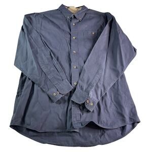 Red Head Brand Men's XL Navy Long Sleeve Cotton Casual Button Down Shirt Collar